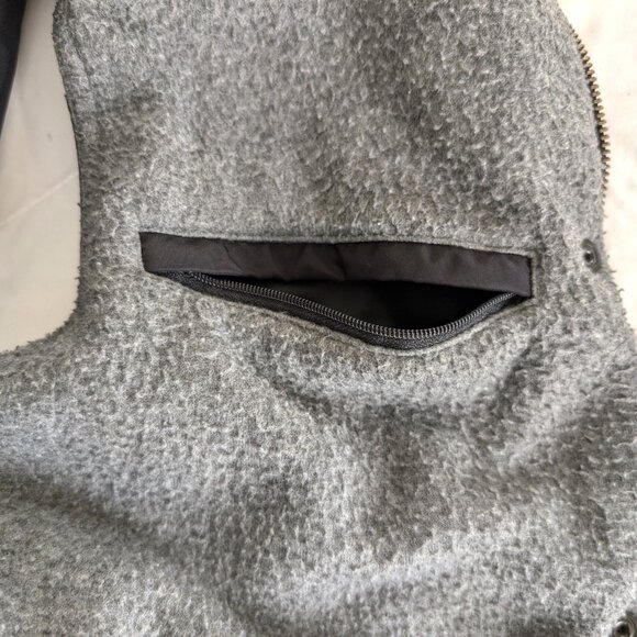 LAUREN RL Vest Men's M Black Outdoor Vintage Utility Nylon Corduroy Collar Zip - Picture 10 of 16